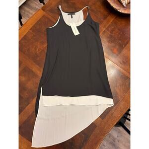 BCBGMAXAZRIA Black White High-Low Slip Dress Size S Pre-Owned The RealReal